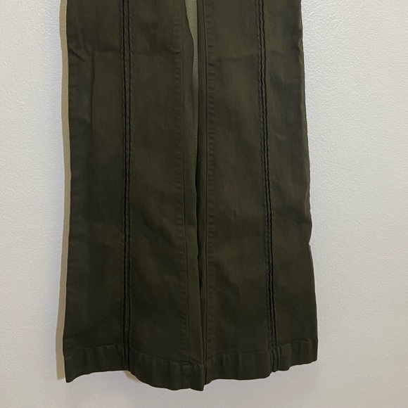 Revice - High Waist Wide Leg Flared Roller Girl Jeans Military Green - size 26 - Picture 7 of 9
